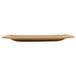 An Elite Global Solutions rectangular platter in a paper bag color on a table.