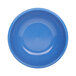 A close-up of a blue Elite Global Solutions speckled bowl.