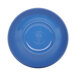 A close-up of a blue speckled bowl with a round surface.
