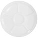 A white Elite Global Solutions Merced tray with six compartments.