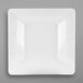 A white square Elite Global Solutions melamine bowl with a square edge.