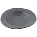 A close-up of a gray Elite Global Solutions Della Terra bowl with a rim.