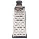 A close-up of a Tablecraft stainless steel box grater with soft grip.