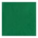A Creative Converting emerald green paper napkin with a square pattern.