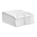 A stack of white paper napkins.