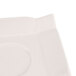 A CAC Times Square bright white square china saucer with a circle on it.
