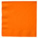 A Sunkissed Orange paper napkin with a white border.