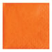 A close-up of a Creative Converting Sunkissed Orange beverage napkin with a diamond pattern.