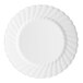 A white WNA Comet plastic plate with a scalloped edge.