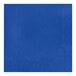 A blue napkin with a diamond pattern.