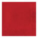 A red luncheon napkin with a diamond pattern.