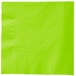A Fresh Lime Green Creative Converting luncheon napkin on a white background.