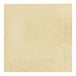 A close-up of an ivory paper napkin with a pattern.