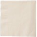 A white napkin with a square edge.