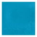 A turquoise blue paper napkin with a square border.