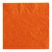 A Sunkissed Orange Creative Converting luncheon napkin with a plain edge.