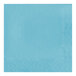 A close-up of a Creative Converting Pastel Blue 1/4 Fold Luncheon Napkin with a diamond pattern.