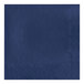 A navy blue luncheon napkin with a square border.