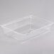 A clear plastic rectangular tray cover.