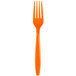 Creative Converting 010613B 7 1/8 inch Sunkissed Orange Disposable Plastic Fork - 600/Case