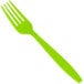 A Fresh Lime Green plastic fork.