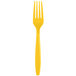 Creative Converting 010465B 7 1/8 inch School Bus Yellow Disposable Plastic Fork - 600/Case