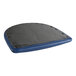A navy blue cushion with a black bottom for a Lancaster Table & Seating chair or barstool.