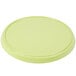 A green circular lid on a white background.