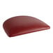 A burgundy vinyl padded seat for a Lancaster Table & Seating chair and barstool.