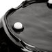 a black and white object with a white ball on top