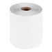 A roll of white Lavex hardwound paper towel on a white background.