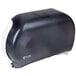 A black San Jamar Twin Classic double roll toilet paper dispenser.