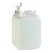 A white plastic container with a cap and a handle.