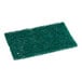 A rectangular green heavy-duty scouring pad.
