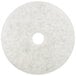 A white circular 3M Natural Blend burnishing floor pad with a hole in the center.