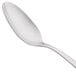 An Arcoroc stainless steel dessert spoon with a silver handle.