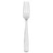 An Arcoroc stainless steel dessert fork with a silver handle.