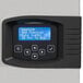 A black rectangular electronic device with a blue digital display.