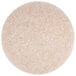A close up of a round white and beige 3M burnishing pad.
