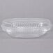 A Polar Pak clear plastic pie container with a low dome lid.