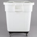 Baker's Mark 32 Gallon White Mobile Ingredient Storage Bin with Lid