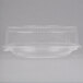 A close-up of a Polar Pak clear plastic pie container with a high dome lid.
