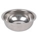 A silver stainless steel Vollrath butter melter cup.