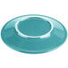 A turquoise Fiesta® luncheon plate with a white rim.