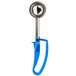 a blue and silver caulking gun