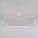 A clear plastic Cal-Mil rectangular tray cover with a center hinge.