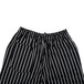 Chef Revival unisex pinstripe chef pants in black and white.