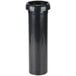 A black pipe with a black lid.