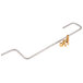 A metal rod with two brass nuts and a bolt.