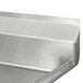 A close up of an Advance Tabco metal pot sink with a right drainboard.